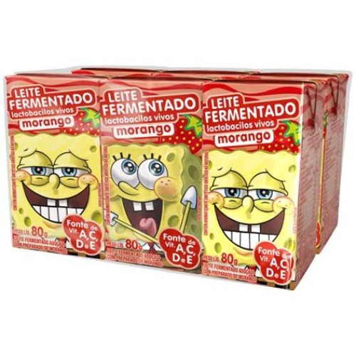 LEITE FERM MOR BOB ESPONJA ELEGE 6X80G
