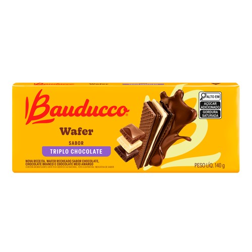 WAFER TRIPLO CHOC BAUDUCCO 140G