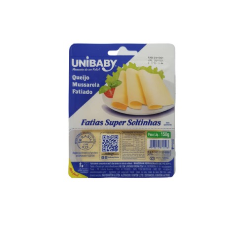 QUEIJO MUSSARELA FAT UNIBABY 150G