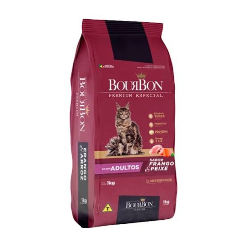 RACAO FRANG/PEIXE ADUL BOURBON 1KG