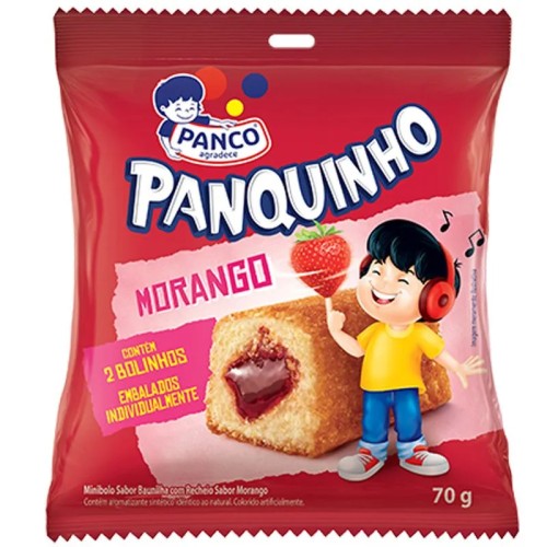 KIT MINI BOLO MORANGO PANQUINHO 70G