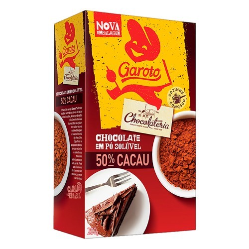 CHOC EM PO 50 % GAROTO 200G