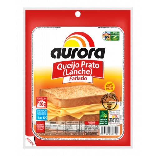 QUEIJO PRATO FAT AURORA 150G