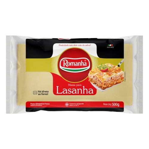 MASSA LASANHA FRESCA ROMANHA 500G