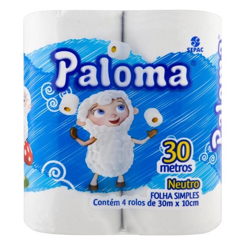 PAP HIG NEUTRO F/SIMPLES PALOMA 4X30M