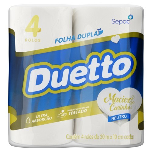 PAP HIG NEUTRO F/DUPLA DUETTO 4X30M