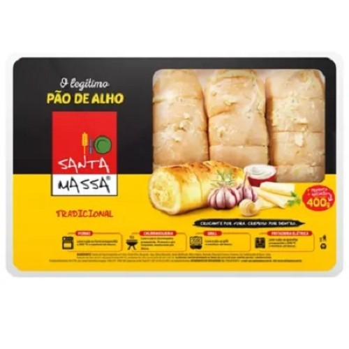 PAO DE ALHO SANTA MASSA 400G