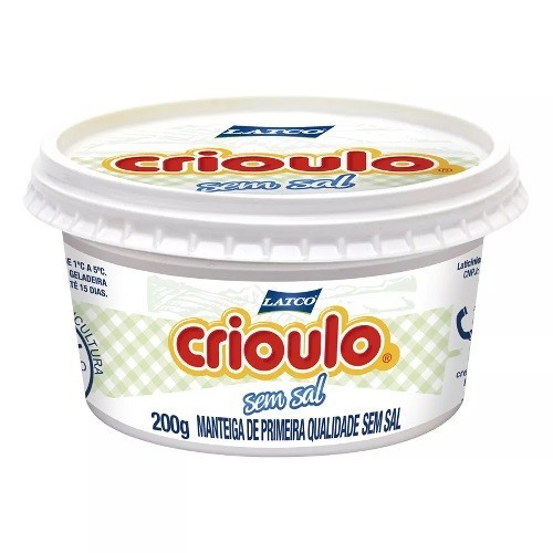 MANTEIGA S/SAL CRIOULO PT 200G