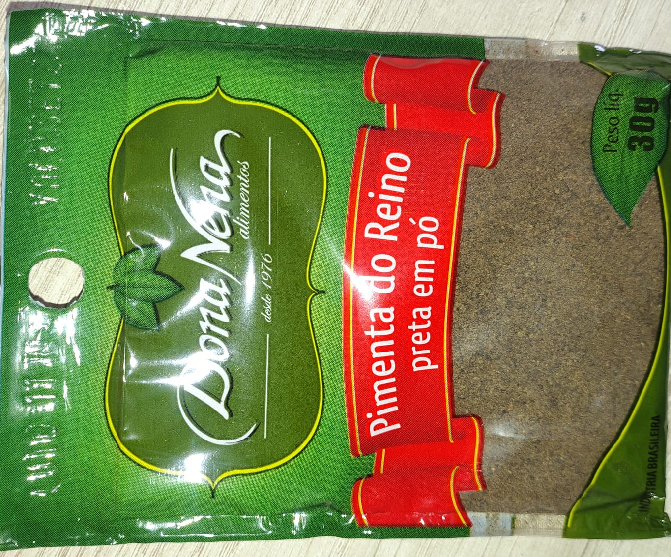 Tempero Pimenta Reino Preta Po Dona Nena 30g