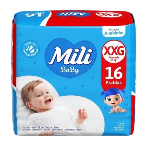 FRALDA JUMBINHO MILI XXG 16UN