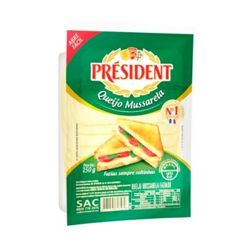 QUEIJO MUSSARELA FAT PRESIDENT 150G