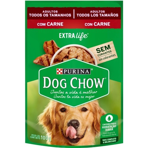 RACAO CARNE AO MOLHO DOGCHOW 100G