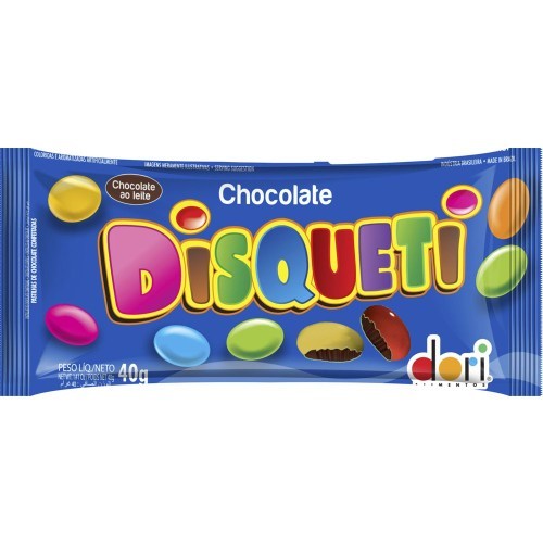 PASTILHA CHOC DISQUETI DORI 40G
