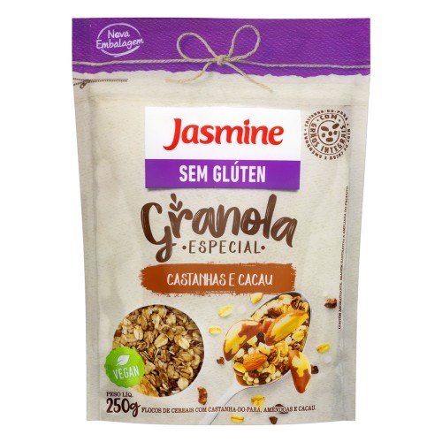 GRANOLA S/GLUT CAST/CACAU JASMINE 250G