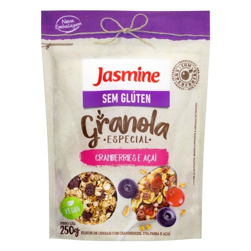 GRANOLA S/GLUT CRANB/ACAI JASMINE 250G