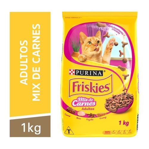 RACAO ADULTO CARNE FRISKIES 1KG