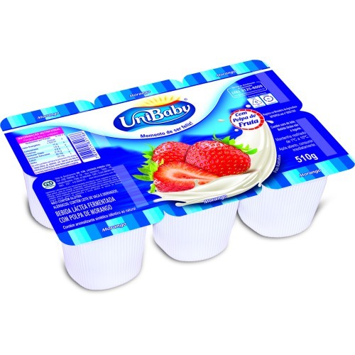 BEB LACT FERM MORANGO UNIBABY 510G