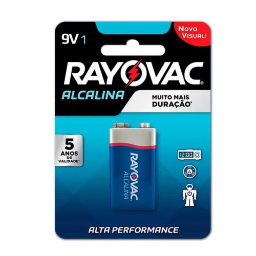 PILHAS RAYOVAC ALCALINA 9V