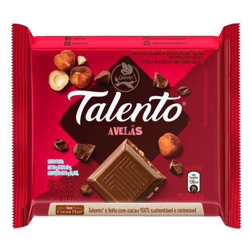 CHOC AVELAS TALENTO 85G