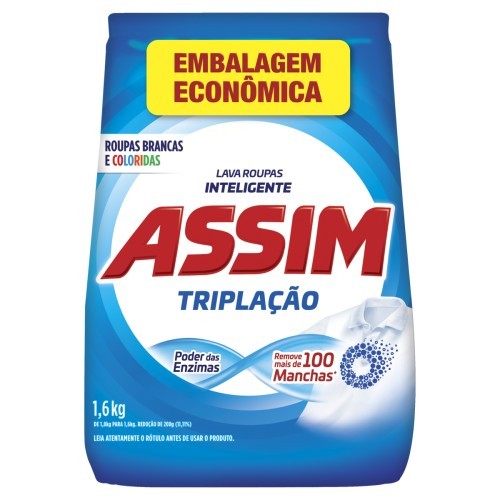 LAVA ROUPAS PO TRIPLA ASSIM 1,6KG