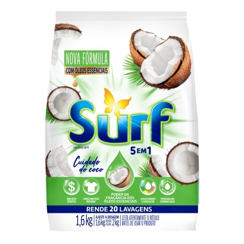LAVA ROUPAS CUIDADO DO COCO SURF 1,6KG