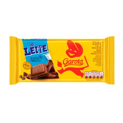 CHOC GAROTO AO LEITE 80G