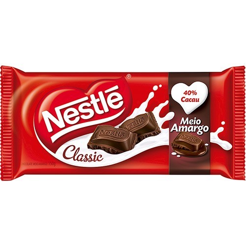 CHOC BARRA CLASSIC MEIO AMARG NESTLE 80G