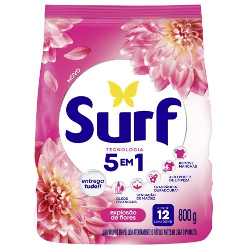 LAVA ROUPAS PO ROSAS FLORES LIS SURF 800G