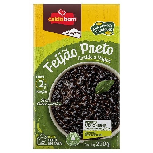 FEIJAO PRETO COZ VAP CALDO BOM 250G