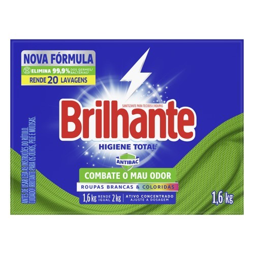 LAVA ROUPAS HIG TOTAL ANTIBAC BRILHANTE 1,6KG