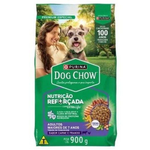 RACAO CARNE E FRANGO DOG CHOW 900G