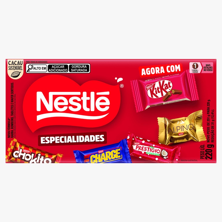 Caixa Bombom Especialidades Nestle 220 g